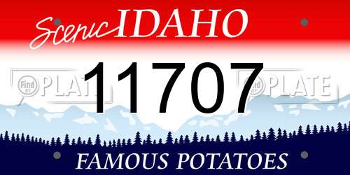 11707 Idaho License Plate