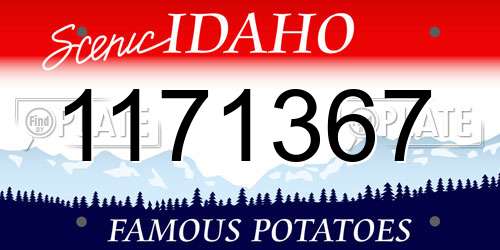 1171367 Idaho License Plate