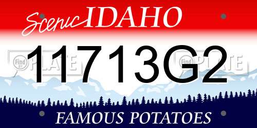 11713G2 Idaho License Plate