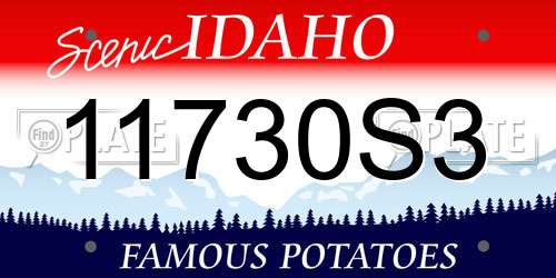 11730S3 Idaho License Plate