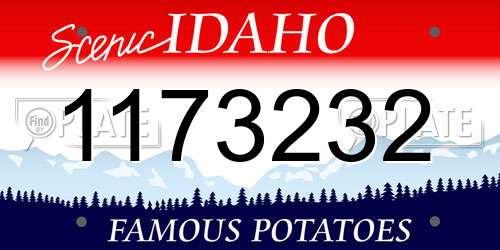 1173232 Idaho License Plate