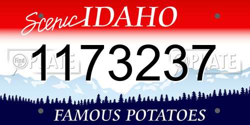 1173237 Idaho License Plate