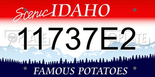 11737E2 Idaho License Plate