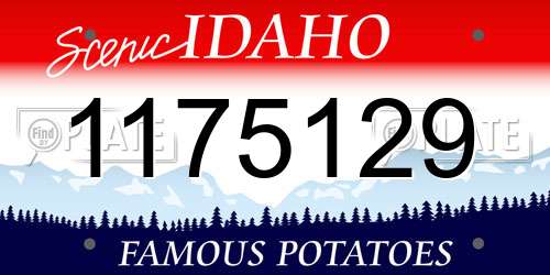 1175129 Idaho License Plate