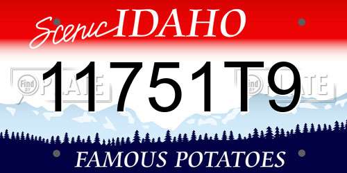 11751T9 Idaho License Plate