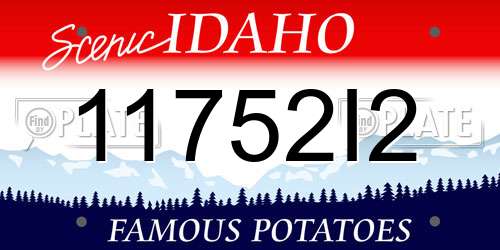 11752I2 Idaho License Plate