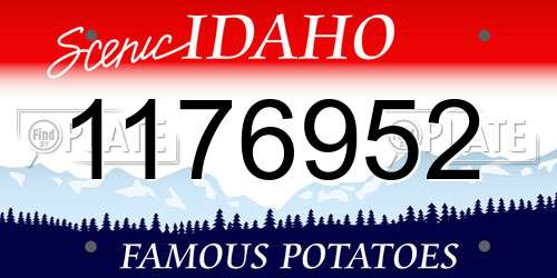 1176952 Idaho License Plate