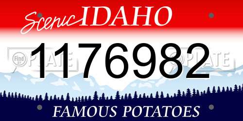 1176982 Idaho License Plate