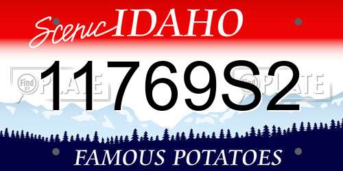 11769S2 Idaho License Plate