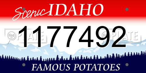1177492 Idaho License Plate