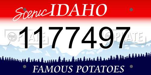 1177497 Idaho License Plate