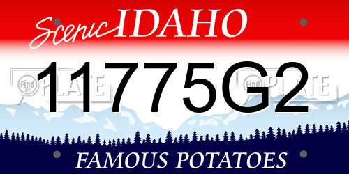 11775G2 Idaho License Plate