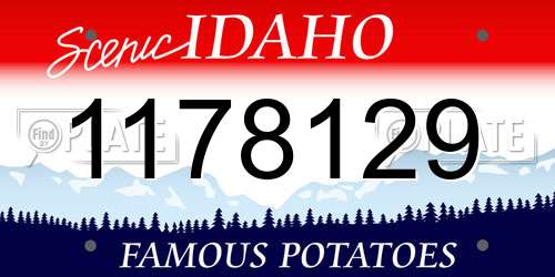 1178129 Idaho License Plate