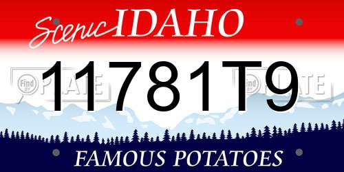 11781T9 Idaho License Plate