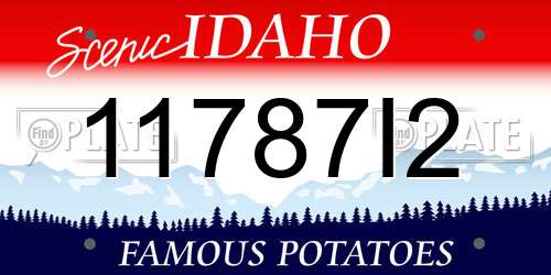 11787I2 Idaho License Plate