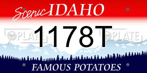 1178T Idaho License Plate