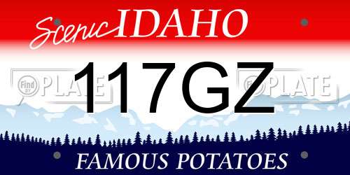 117GZ Idaho License Plate