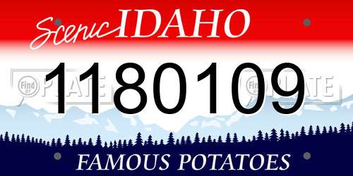 1180109 Idaho License Plate