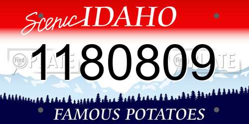 1180809 Idaho License Plate