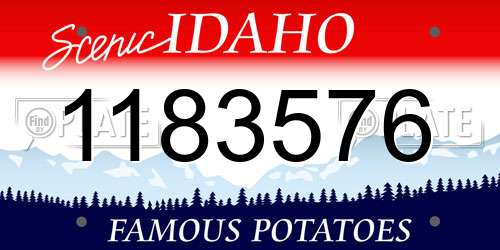 1183576 Idaho License Plate