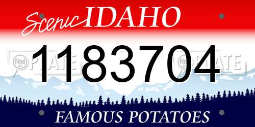 1183704 Idaho License Plate