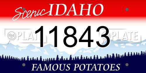 11843 Idaho License Plate