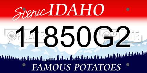 11850G2 Idaho License Plate