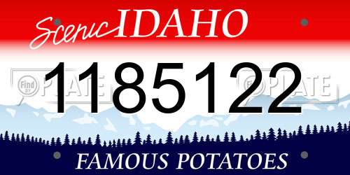 1185122 Idaho License Plate
