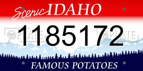 1185172 Idaho License Plate
