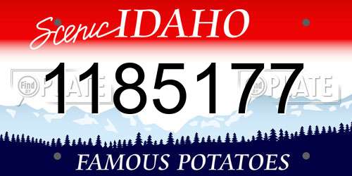 1185177 Idaho License Plate