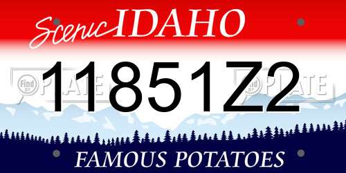 11851Z2 Idaho License Plate