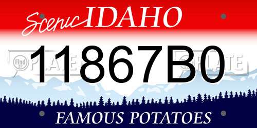 11867B0 Idaho License Plate