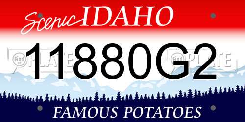 11880G2 Idaho License Plate