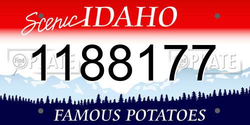 1188177 Idaho License Plate
