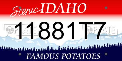 11881T7 Idaho License Plate