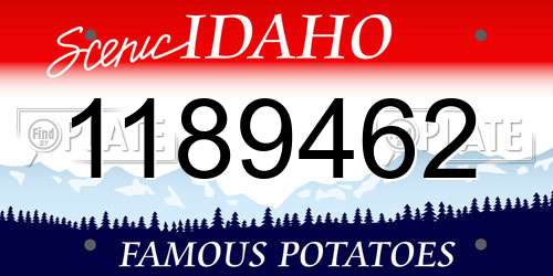 1189462 Idaho License Plate