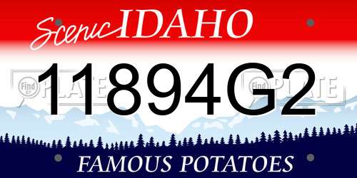 11894G2 Idaho License Plate