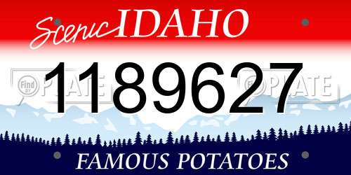 1189627 Idaho License Plate