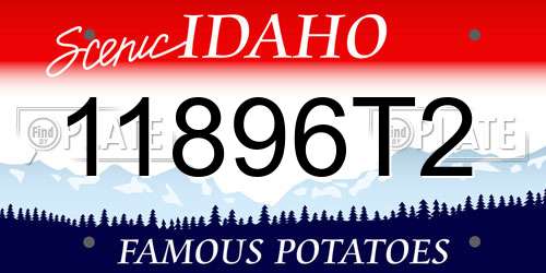 11896T2 Idaho License Plate