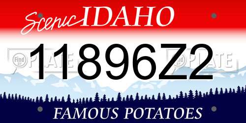 11896Z2 Idaho License Plate