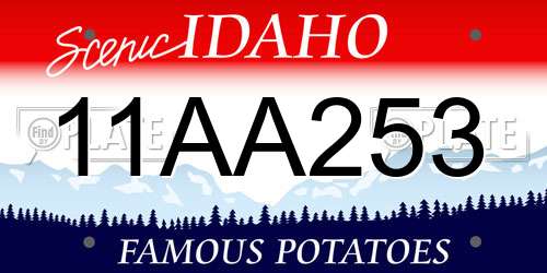 11AA253 Idaho License Plate