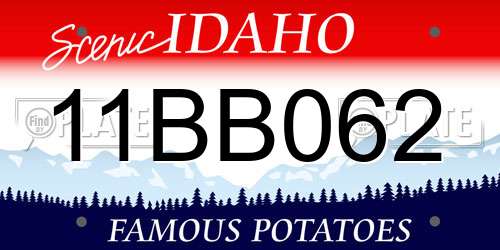 11BB062 Idaho License Plate