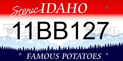 11BB127 Idaho License Plate