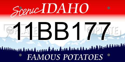 11BB177 Idaho License Plate