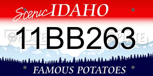 11BB263 Idaho License Plate