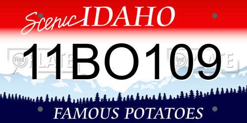 11BO109 Idaho License Plate