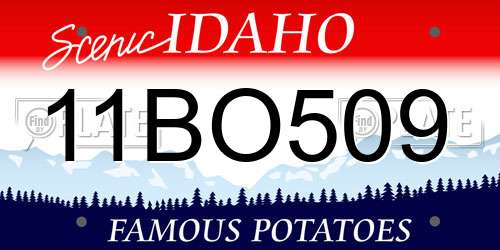 11BO509 Idaho License Plate