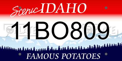 11BO809 Idaho License Plate