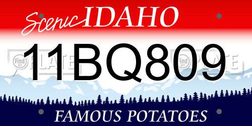 11BQ809 Idaho License Plate