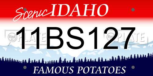 11BS127 Idaho License Plate